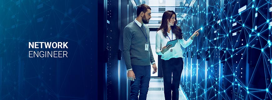 Network engineer configuring secure network infrastructure