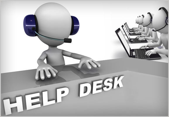 Professional IT support service helping a client